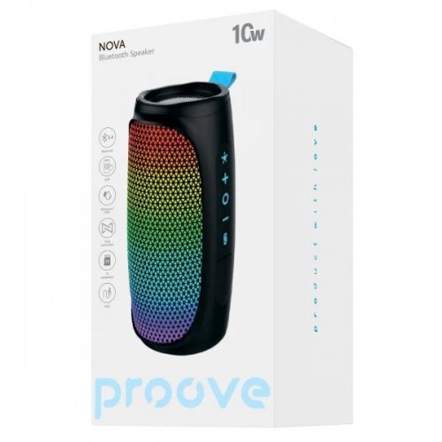 Портативна акустика Proove Nova 10W (PDNW10001AP01) Black купити в Україні: Київ, Львів, Хмельницький, Тернопіль, Івано-Франківськ | Низька ціна, відгуки, характеристики від TELEMART фото