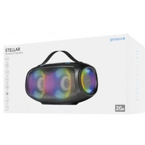 Портативна акустика Proove Stellar 20W (PDSL20001AP01) Black купити в Україні: Київ, Львів, Хмельницький, Тернопіль, Івано-Франківськ | Низька ціна, відгуки, характеристики від TELEMART фото