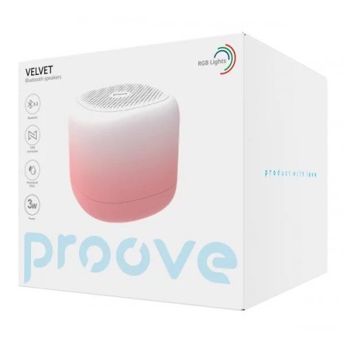 Портативна акустика Proove Velvet 3W (PDVE050010017) Pink купити в Україні: Київ, Львів, Хмельницький, Тернопіль, Івано-Франківськ | Низька ціна, відгуки, характеристики від TELEMART фото