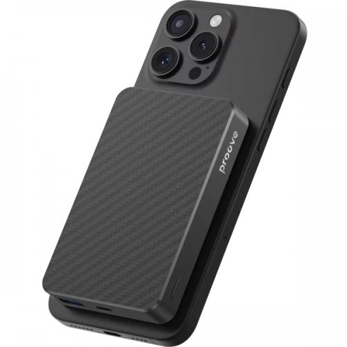 Powerbank Proove Carbon Slim 10000mAh 22.5W (PBCS22110001) Black купити в Україні: Київ, Львів, Хмельницький, Тернопіль, Івано-Франківськ | Низька ціна, відгуки, характеристики від TELEMART фото
