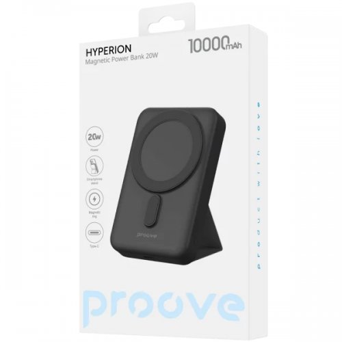 Powerbank Proove Hyperion 10000mAh 20W (PBHN15020001) Black купить в Украине: Киев, Днепр, Харьков, Одесса  | Низкая цена, отзывы, характеристики от TELEMART фото