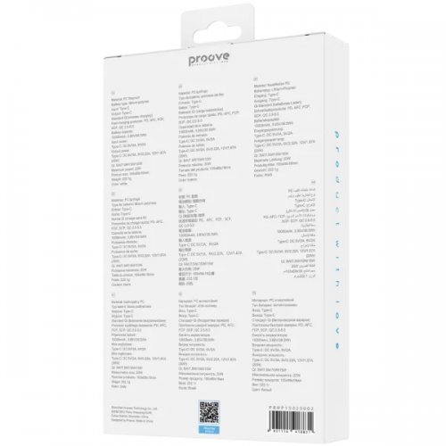 Powerbank Proove Hyperion 10000mAh 20W (PBHN15020002) White купить в Украине: Киев, Днепр, Харьков, Одесса  | Низкая цена, отзывы, характеристики от TELEMART фото