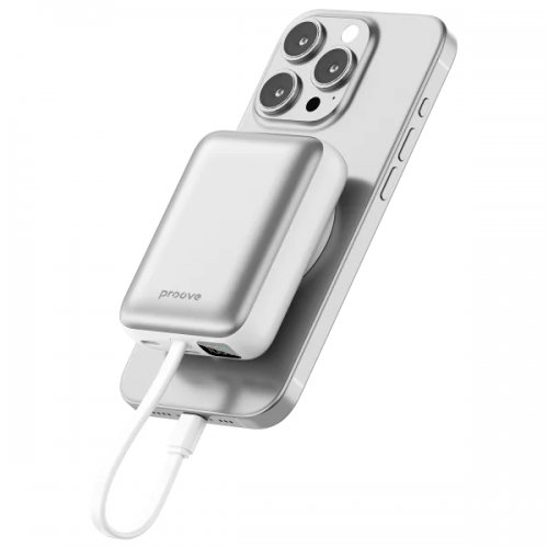 Powerbank Proove Neutron 10000mAh 22.5W (PBNE22022206) Silver/White купити в Україні: Київ, Львів, Хмельницький, Тернопіль, Івано-Франківськ | Низька ціна, відгуки, характеристики від TELEMART фото