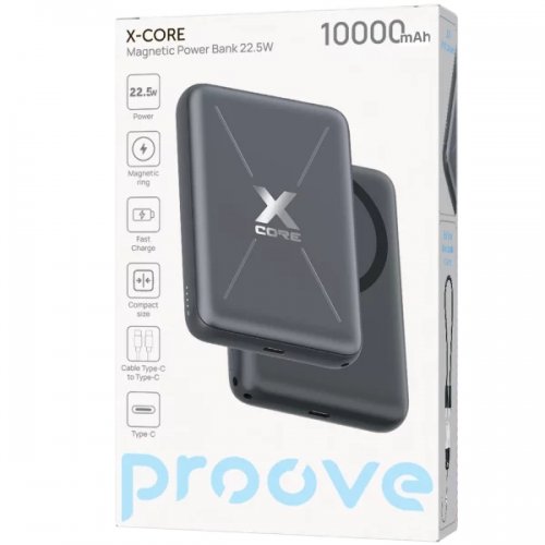 Powerbank Proove X-Core 10000mAh 22.5W (PNXC22010003) Gray купити в Україні: Київ, Львів, Хмельницький, Тернопіль, Івано-Франківськ | Низька ціна, відгуки, характеристики від TELEMART фото