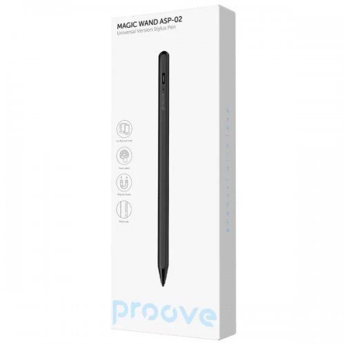 Стілус Proove Stylus Magic Wand ASP-02 Universal Version (STA200010001) Black купити в Україні: Київ, Львів, Хмельницький, Тернопіль, Івано-Франківськ | Низька ціна, відгуки, характеристики від TELEMART фото