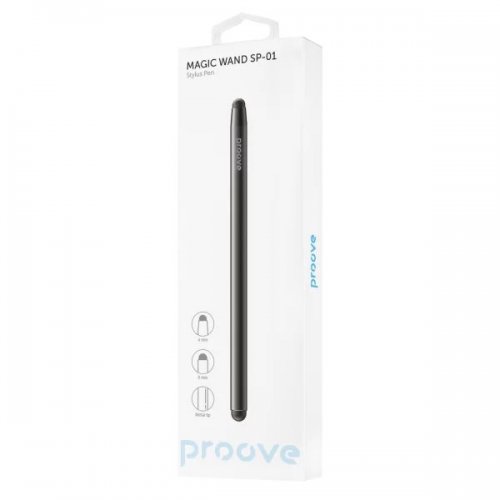 Стілус Proove Stylus Pen Magic Wand SP-01 (STS100000001) Black купити в Україні: Київ, Львів, Хмельницький, Тернопіль, Івано-Франківськ | Низька ціна, відгуки, характеристики від TELEMART фото