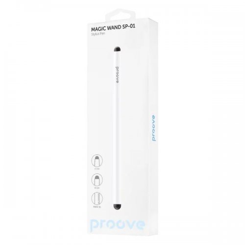 Стілус Proove Stylus Pen Magic Wand SP-01 (STS100000002) White купити в Україні: Київ, Львів, Хмельницький, Тернопіль, Івано-Франківськ | Низька ціна, відгуки, характеристики від TELEMART фото