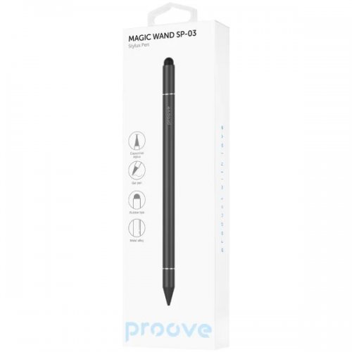 Стилус Proove Stylus Magic Wand SP-03 (STS300000001) Black купить в Украине: Киев, Днепр, Харьков, Одесса  | Низкая цена, отзывы, характеристики от TELEMART фото