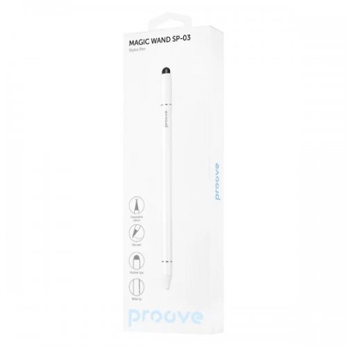 Стилус Proove Stylus Magic Wand SP-03 (STS300000002) White купить в Украине: Киев, Днепр, Харьков, Одесса  | Низкая цена, отзывы, характеристики от TELEMART фото