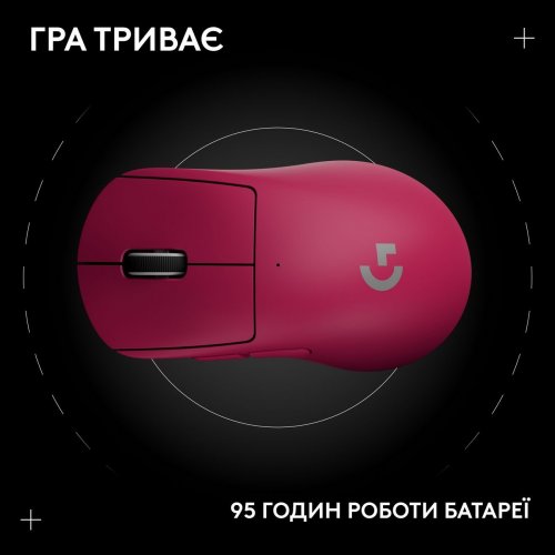 Уценка мышка Logitech G Pro X Superlight 2 Dex Lightspeed Wireless (910-007373) Pink (Вскрытая упаковка, 864490) купить в Украине: Киев, Днепр, Харьков, Одесса  | Низкая цена, отзывы, характеристики от TELEMART фото
