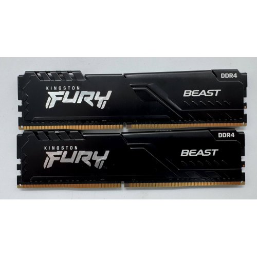 Озп Kingston DDR4 16GB (2x8GB) 3600Mhz FURY Beast Black (KF436C17BBK2/16) (Відновлено продавцем, 864492) купити в Україні: Київ, Львів, Хмельницький, Тернопіль, Івано-Франківськ | Перевірка сумісності, низька ціна, відгуки, характеристики від TELEMART фото