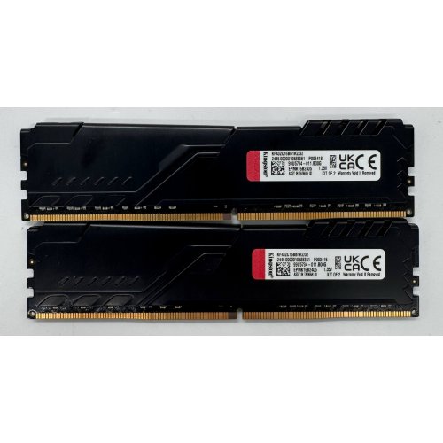 Озп Kingston DDR4 32GB (2x16GB) 3200Mhz FURY Beast Black (KF432C16BB1K2/32) (Відновлено продавцем, 864509) купити в Україні: Київ, Львів, Хмельницький, Тернопіль, Івано-Франківськ | Перевірка сумісності, низька ціна, відгуки, характеристики від TELEMART фото