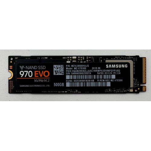 Ssd-диск Samsung 970 EVO V-NAND MLC 500GB M.2 (2280 PCI-E) (MZ-V7E500BW) (Восстановлено продавцом, 864511) купить в Украине: Киев, Днепр, Харьков, Одесса  | Проверка совместимости, низкая цена, отзывы, характеристики от TELEMART фото