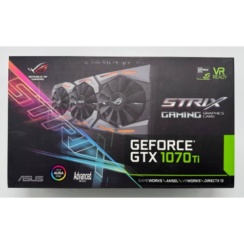 Відеокарта Asus ROG GeForce GTX 1070 TI STRIX 8192MB (STRIX-GTX1070TI-A8G-GAMING) (Відновлено продавцем, 864521) купити в Україні: Київ, Львів, Хмельницький, Тернопіль, Івано-Франківськ | Перевірка сумісності, низька ціна, відгуки, характеристики від TELEMART фото