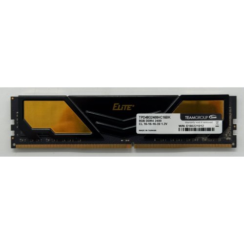 Озп Team DDR4 8GB 2400MHz Elit Plus (TPD48G2400HC16BK) (Відновлено продавцем, 864524) купити в Україні: Київ, Львів, Хмельницький, Тернопіль, Івано-Франківськ | Перевірка сумісності, низька ціна, відгуки, характеристики від TELEMART фото