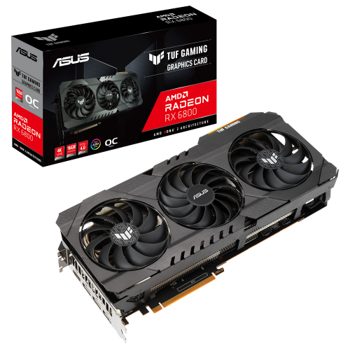 Видеокарта Asus TUF Radeon RX 6800 OC 16384MB (TUF-RX6800-O16G-GAMING) (Восстановлено продавцом, 864658) купить в Украине: Киев, Днепр, Харьков, Одесса  | Проверка совместимости, низкая цена, отзывы, характеристики от TELEMART фото
