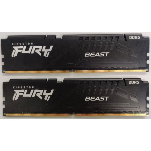 Озп Kingston DDR5 32GB (2x16GB) 6000Mhz FURY Beast Black (KF560C30BBK2-32) (Відновлено продавцем, 864709) купити в Україні: Київ, Львів, Хмельницький, Тернопіль, Івано-Франківськ | Перевірка сумісності, низька ціна, відгуки, характеристики від TELEMART фото