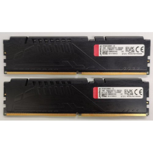 Озп Kingston DDR5 32GB (2x16GB) 6000Mhz FURY Beast Black (KF560C30BBK2-32) (Відновлено продавцем, 864709) купити в Україні: Київ, Львів, Хмельницький, Тернопіль, Івано-Франківськ | Перевірка сумісності, низька ціна, відгуки, характеристики від TELEMART фото