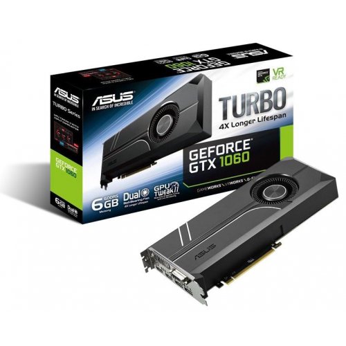 Видеокарта Asus GeForce GTX 1060 Turbo 6144MB (TURBO-GTX1060-6G) (Восстановлено продавцом, 864719) купить в Украине: Киев, Днепр, Харьков, Одесса  | Проверка совместимости, низкая цена, отзывы, характеристики от TELEMART фото