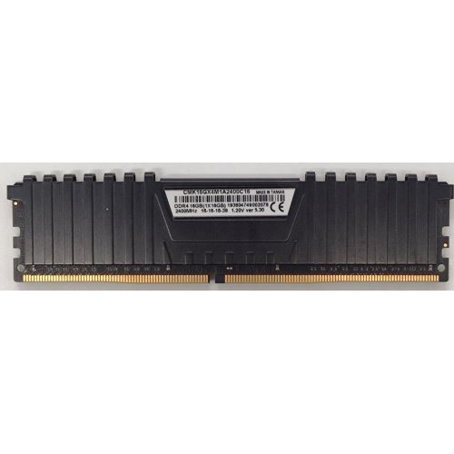 Озу Corsair DDR4 16GB 2400Mhz Vengeance LPX (CMK16GX4M1A2400C16) Black (Восстановлено продавцом, 864759) купить в Украине: Киев, Днепр, Харьков, Одесса  | Проверка совместимости, низкая цена, отзывы, характеристики от TELEMART фото