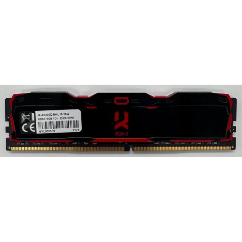 Озу GoodRAM DDR4 16GB 3200Mhz IRDM X Black (IR-X3200D464L16/16G) (Восстановлено продавцом, 864760) купить в Украине: Киев, Днепр, Харьков, Одесса  | Проверка совместимости, низкая цена, отзывы, характеристики от TELEMART фото