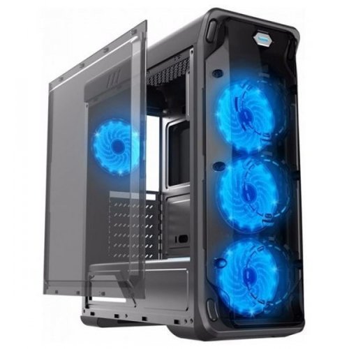 Корпус GAMEMAX StarLight B Window без БП Black/Blue (Восстановлено продавцом, 864855) купить в Украине: Киев, Днепр, Харьков, Одесса  | Проверка совместимости, низкая цена, отзывы, характеристики от TELEMART фото