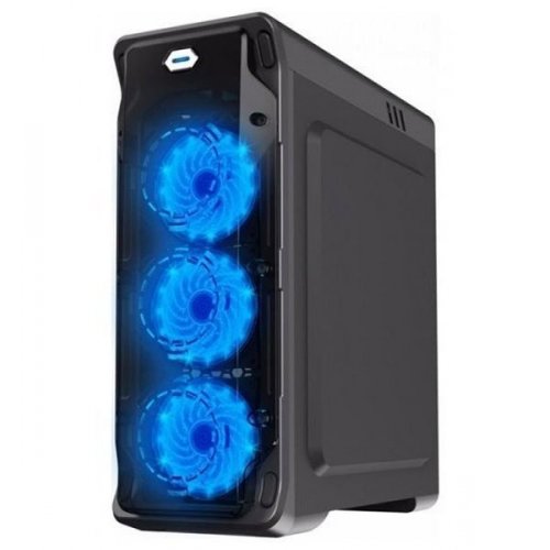 Корпус GAMEMAX StarLight B Window без БП Black/Blue (Восстановлено продавцом, 864855) купить в Украине: Киев, Днепр, Харьков, Одесса  | Проверка совместимости, низкая цена, отзывы, характеристики от TELEMART фото