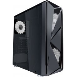 Корпус 1stPlayer Firerose F4-A1 White LED без БП Black (Восстановлено продавцом, 864859)