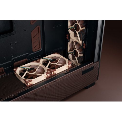 Корпус Antec Flux Pro Noctua Edition Tempered Glass без БЖ Black/Brown купити в Україні: Київ, Львів, Хмельницький, Тернопіль, Івано-Франківськ | Перевірка сумісності, низька ціна, відгуки, характеристики від TELEMART фото