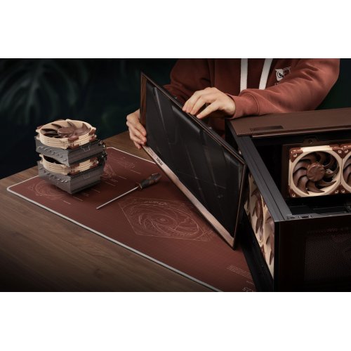 Корпус Antec Flux Pro Noctua Edition Tempered Glass без БЖ Black/Brown купити в Україні: Київ, Львів, Хмельницький, Тернопіль, Івано-Франківськ | Перевірка сумісності, низька ціна, відгуки, характеристики від TELEMART фото