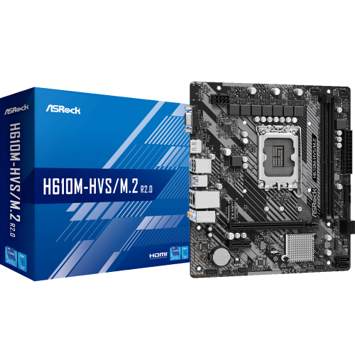 Материнская плата AsRock H610M-HVS/M.2 R2.0 (s1700, Intel H610) (Восстановлено продавцом, 864878) купить в Украине: Киев, Днепр, Харьков, Одесса  | Проверка совместимости, низкая цена, отзывы, характеристики от TELEMART фото