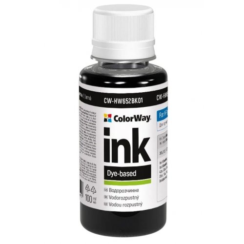 Чернила ColorWay HP HW652 100ml (CW-HW652BK01) Black купить в Украине: Киев, Днепр, Харьков, Одесса  | Низкая цена, отзывы, характеристики от TELEMART фото