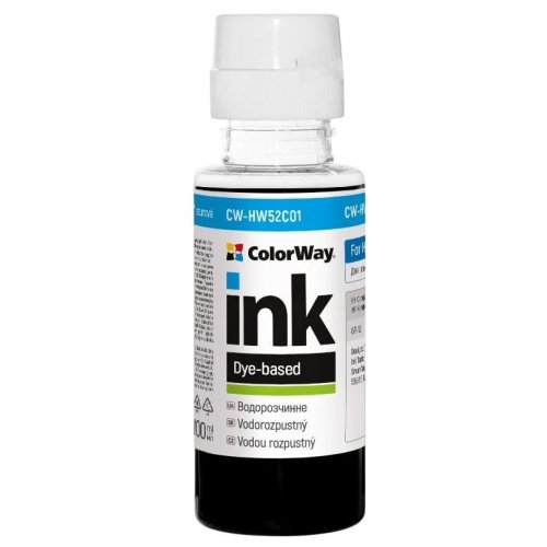 Чернила ColorWay HP HW52 100ml (CW-HW52C01) Cyan купить в Украине: Киев, Днепр, Харьков, Одесса  | Низкая цена, отзывы, характеристики от TELEMART фото