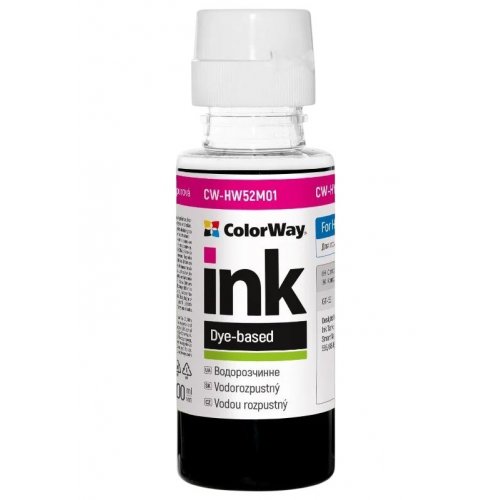 Чернила ColorWay HP HW52 100ml (CW-HW52M01) Magenta купить в Украине: Киев, Днепр, Харьков, Одесса  | Низкая цена, отзывы, характеристики от TELEMART фото