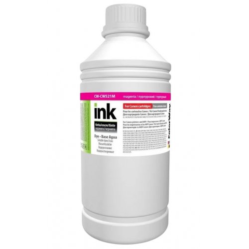 Чернила ColorWay Canon CW521 1000ml (CW-CW521M1) Magenta купить в Украине: Киев, Днепр, Харьков, Одесса  | Низкая цена, отзывы, характеристики от TELEMART фото