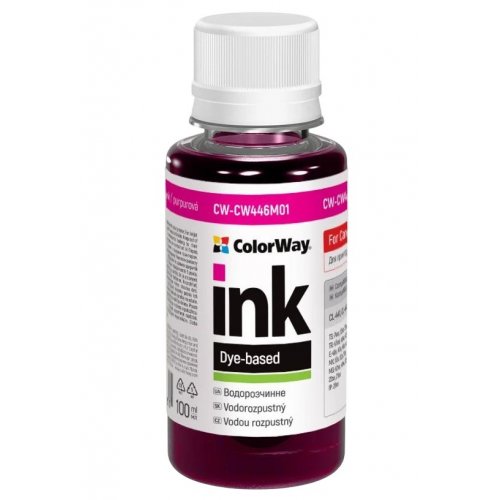 Чернила ColorWay Canon CW446 100ml (CW-CW446M01) Magenta купить в Украине: Киев, Днепр, Харьков, Одесса  | Низкая цена, отзывы, характеристики от TELEMART фото