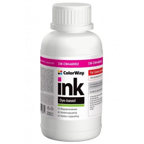 Чернила ColorWay Canon CW446 200ml (CW-CW446M02) Magenta купить в Украине: Киев, Днепр, Харьков, Одесса  | Низкая цена, отзывы, характеристики от TELEMART фото