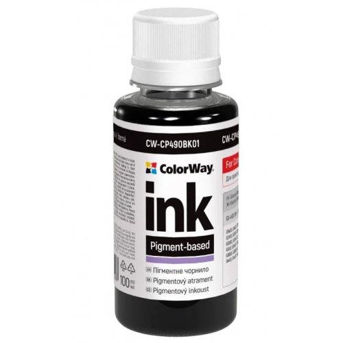 Чернила ColorWay Canon CW490 100ml (CW-CP490BK01) Pigment Black купить в Украине: Киев, Днепр, Харьков, Одесса  | Низкая цена, отзывы, характеристики от TELEMART фото
