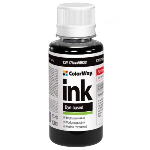 Чернила ColorWay Canon CW445 100ml (CW-CW445BK01) Black купить в Украине: Киев, Днепр, Харьков, Одесса  | Низкая цена, отзывы, характеристики от TELEMART фото