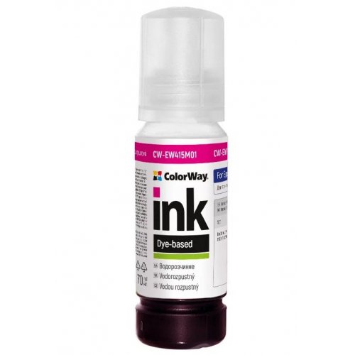 Чернила ColorWay Epson EW415 70ml (CW-EW415M01) Magenta купить в Украине: Киев, Днепр, Харьков, Одесса  | Низкая цена, отзывы, характеристики от TELEMART фото