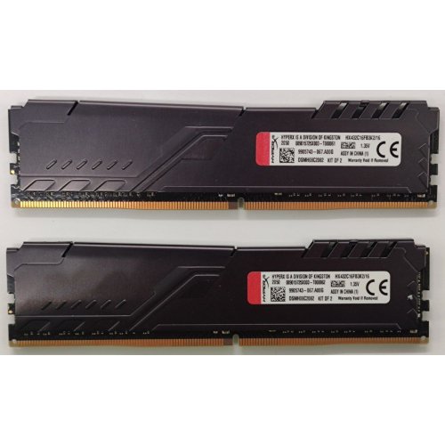 Озп HyperX DDR4 16GB (2x8GB) 3200Mhz Fury Black (HX432C16FB3K2/16) (Відновлено продавцем, 864964) купити в Україні: Київ, Львів, Хмельницький, Тернопіль, Івано-Франківськ | Перевірка сумісності, низька ціна, відгуки, характеристики від TELEMART фото