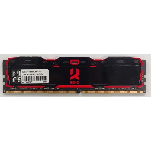 Озу GoodRAM DDR4 16GB 2666Mhz IRDM X Black (IR-X2666D464L16/16G) (Восстановлено продавцом, 864965) купить в Украине: Киев, Днепр, Харьков, Одесса  | Проверка совместимости, низкая цена, отзывы, характеристики от TELEMART фото