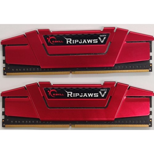Озу G.Skill DDR4 16GB (2x8GB) 2666Mhz Ripjaws V Red (F4-2666C15D-16GVR) (Восстановлено продавцом, 864970) купить в Украине: Киев, Днепр, Харьков, Одесса  | Проверка совместимости, низкая цена, отзывы, характеристики от TELEMART фото