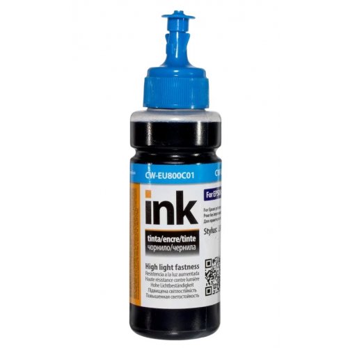 Чернила ColorWay Epson EU800 100ml (CW-EU800C01) Cyan купить в Украине: Киев, Днепр, Харьков, Одесса  | Низкая цена, отзывы, характеристики от TELEMART фото