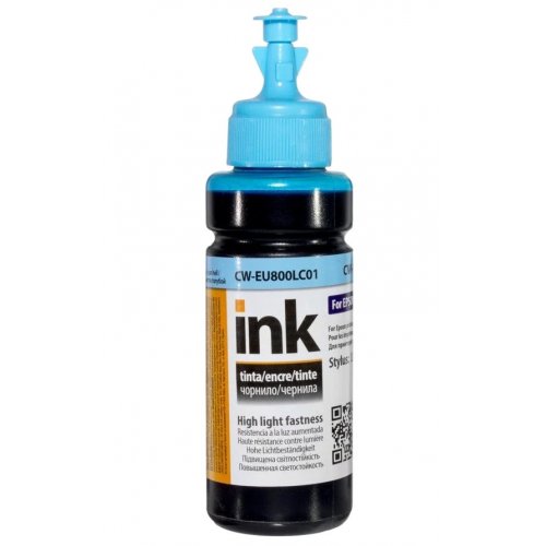 Чернила ColorWay Epson EU800 100ml (CW-EU800LC01) Light Cyan купить в Украине: Киев, Днепр, Харьков, Одесса  | Низкая цена, отзывы, характеристики от TELEMART фото