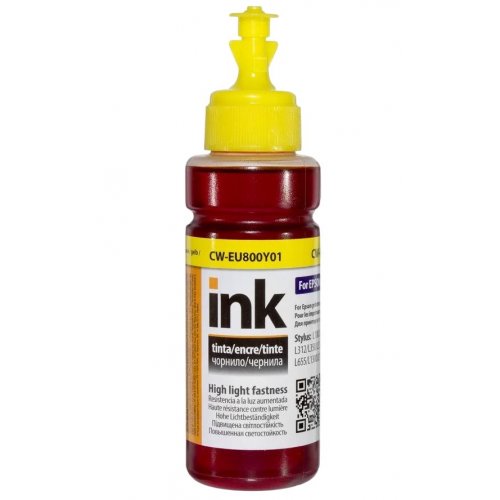 Чернила ColorWay Epson EU800 100ml (CW-EU800Y01) Yellow купить в Украине: Киев, Днепр, Харьков, Одесса  | Низкая цена, отзывы, характеристики от TELEMART фото