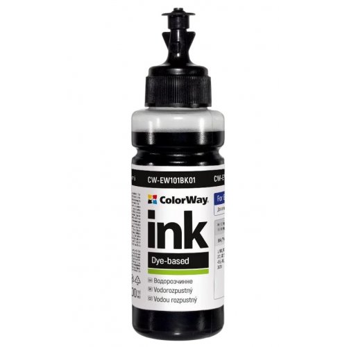 Чернила ColorWay Epson EW101 100ml (CW-EW101BK01) Black купить в Украине: Киев, Днепр, Харьков, Одесса  | Низкая цена, отзывы, характеристики от TELEMART фото