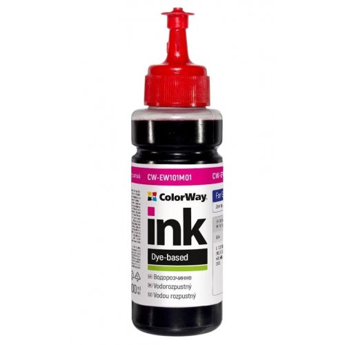 Чернила ColorWay Epson EW101 100ml (CW-EW101M01) Magenta купить в Украине: Киев, Днепр, Харьков, Одесса  | Низкая цена, отзывы, характеристики от TELEMART фото