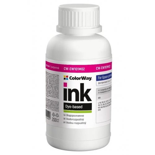 Чернила ColorWay Epson EW101 200ml (CW-EW101M02) Magenta купить в Украине: Киев, Днепр, Харьков, Одесса  | Низкая цена, отзывы, характеристики от TELEMART фото