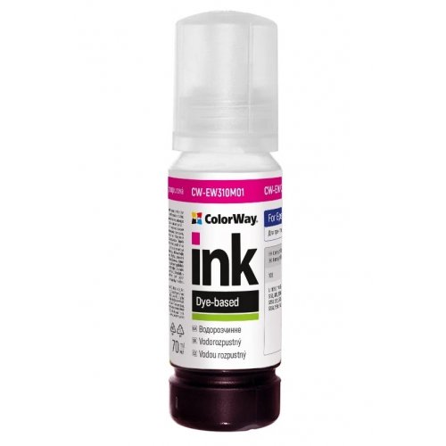 Чернила ColorWay Epson EW310 70ml (CW-EW310M01) Magenta купить в Украине: Киев, Днепр, Харьков, Одесса  | Низкая цена, отзывы, характеристики от TELEMART фото